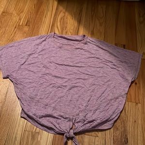 Lululemon front tie short sleeve shirt